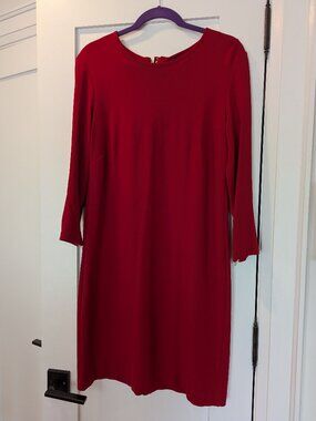 Ann Taylor Red Tailored Dress Sz 12